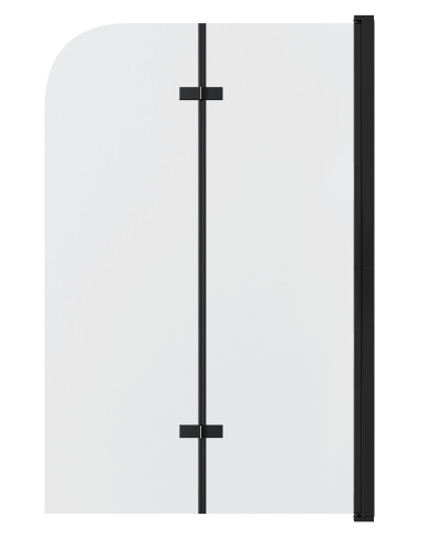 Душевая шторка на ванну Grossman GR-106110BLACK 110х150 стекло прозрачное профиль черный
